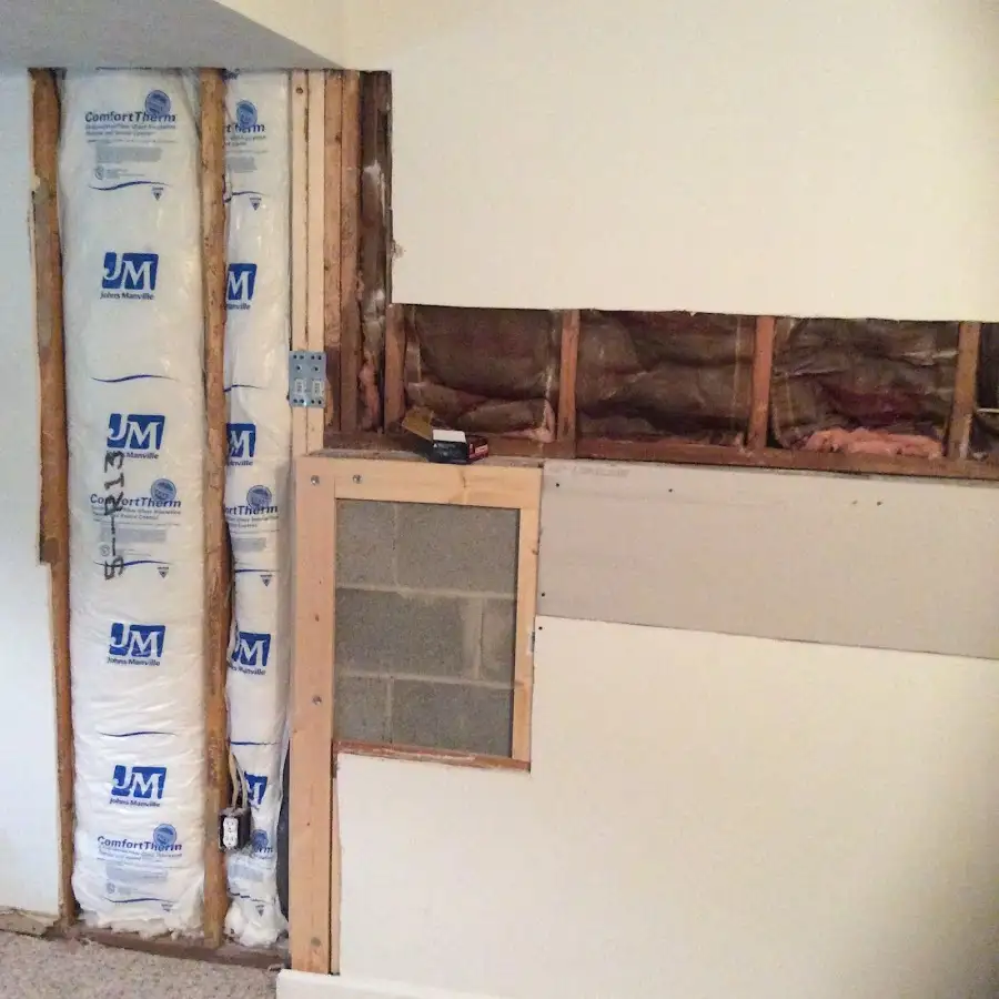 Wall insulation replacement during Contents Cleaning & Restoration in Grass Valley